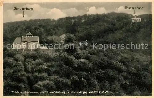 AK / Ansichtskarte Schloss_Schaumburg_Wesergebirge Paschenburg Schloss_Schaumburg