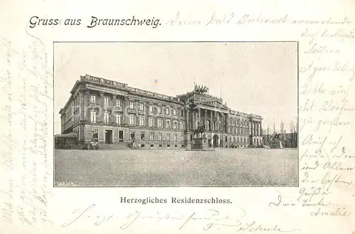 AK / Ansichtskarte Braunschweig Herzogliches Residenzschloss Braunschweig