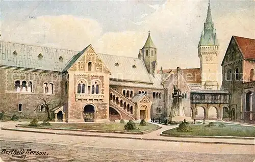 AK / Ansichtskarte Braunschweig Burg Dankwarderode  Kuenstler Berthold Pierson Braunschweig