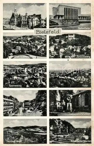 AK / Ansichtskarte Bielefeld Rathaus Stadttheater Oetkerhalle Sparrenburg Johannisberg Bielefeld