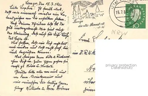 AK / Ansichtskarte Lemgo Rathaus Nikolaikirche Hexenbuergermeisterhaus Schloss Brake  Lemgo