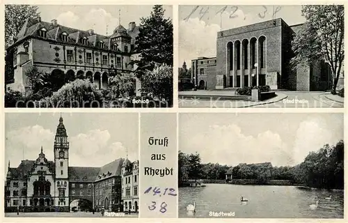 AK / Ansichtskarte Rheydt Schloss Stadthalle Rathaus Stadtwald Rheydt