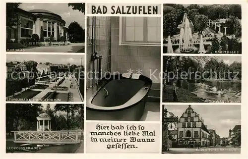 AK / Ansichtskarte Salzuflen_Bad Kurhaus Hauptallee Leopoldbad Inhalatorium Rathaus Salzuflen_Bad