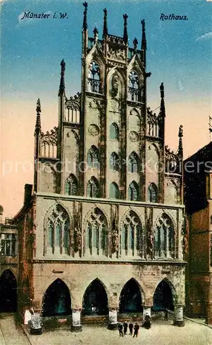 AK / Ansichtskarte Muenster_Westfalen Rathaus Muenster_Westfalen