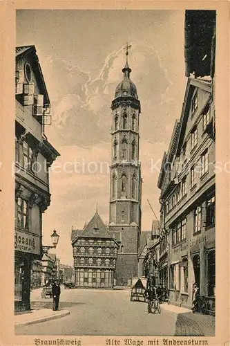 AK / Ansichtskarte Braunschweig Alte Wage Andreasturm Braunschweig