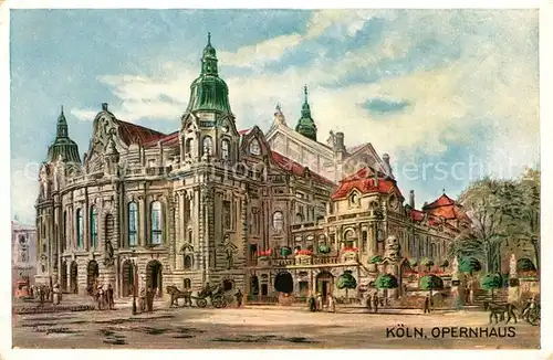 AK / Ansichtskarte Koeln_Rhein Opernhaus Kuenstlerkarte Koeln_Rhein