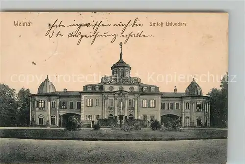 AK / Ansichtskarte Weimar_Thueringen Schloss Belvedere Weimar Thueringen