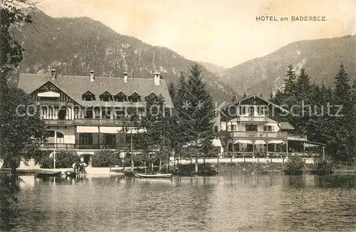 AK / Ansichtskarte Grainau Hotel am Badersee Soldatenbrief Grainau