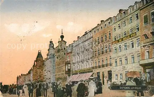 AK / Ansichtskarte Ostende_Flandre La Digue Promenade Ostende_Flandre