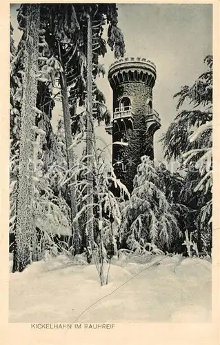 AK / Ansichtskarte Ilmenau_Thueringen Winter im Thueringer Wald Kickelhahn Aussichtsturm Ilmenau Thueringen