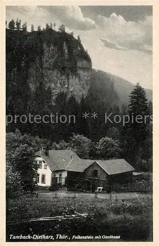 AK / Ansichtskarte Tambach Dietharz Falkenstein mit Gasthaus Thueringer Wald Tambach Dietharz