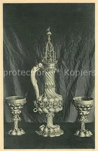 AK / Ansichtskarte Goslar Bergkanne und Becher im Rathaus Goslar