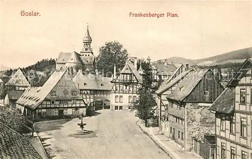 AK / Ansichtskarte Goslar Frankenberger Plan Marktplatz Fachwerkhaeuser Altstadt Goslar