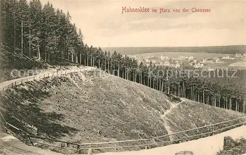 AK / Ansichtskarte Hahnenklee Bockswiese_Harz Landschaftspanorama Blick von der Chaussee Hahnenklee Bockswiese