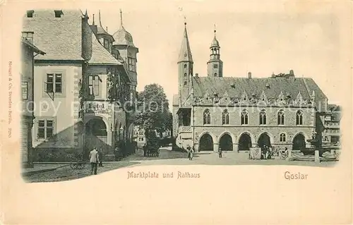 AK / Ansichtskarte Goslar Marktplatz und Rathaus Goslar