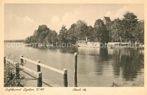 AK / Ansichtskarte Lychen Stadtsee Badesteg Luftkurort Lychen