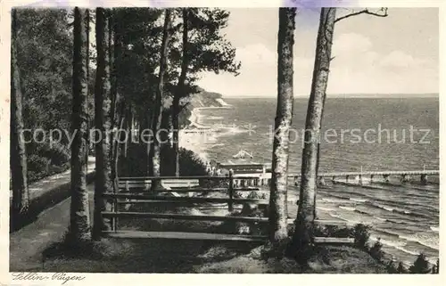 AK / Ansichtskarte Sellin_Ruegen Blick von der Steilkueste zur Seebruecke Sellin Ruegen