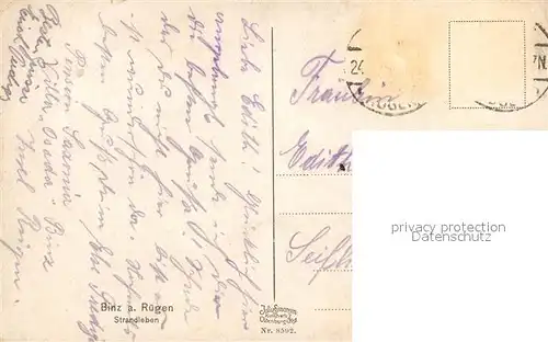 AK / Ansichtskarte Binz_Ruegen Strandleben Seebruecke Binz_Ruegen