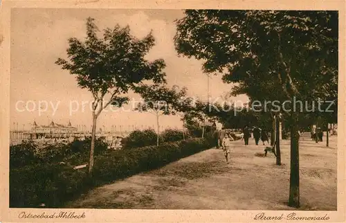 AK / Ansichtskarte Ahlbeck_Ostseebad Strandpromenade Kupfertiefdruck Ahlbeck_Ostseebad