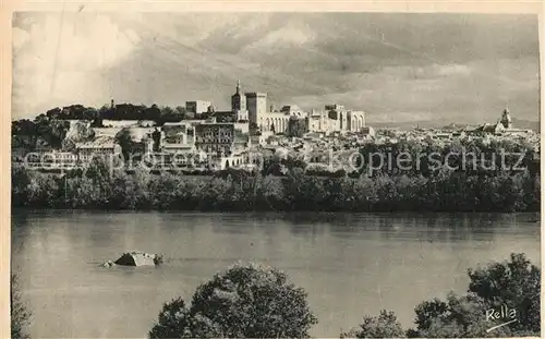 AK / Ansichtskarte Avignon_Vaucluse Palais des Papes Rocher des Doms Pont Saint Benezet Avignon Vaucluse
