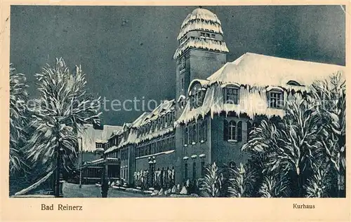 AK / Ansichtskarte Bad Reinerz Kurhaus im Winter Kuenstlerkarte Bad Reinerz