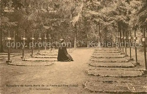 AK / Ansichtskarte Saint Leger Vauban Monastere de Sainte Marie de la Pierre qui Vire Le Cimetiere Saint Leger Vauban