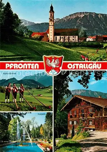 AK / Ansichtskarte Pfronten Alphornblaeser Kurpark  Pfronten