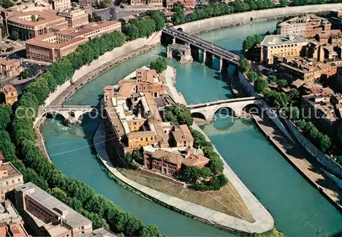 AK / Ansichtskarte Roma_Rom Fliegeraufnahme Isola Tiberina Roma_Rom