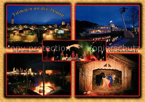 AK / Ansichtskarte Vilshofen_Donau Schwimmender Christkindlmarkt Vilshofen Donau