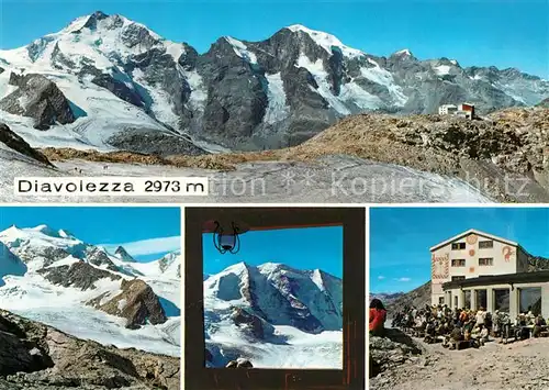 AK / Ansichtskarte Diavolezza Diavolezzahuette Winterlandschaften Diavolezza