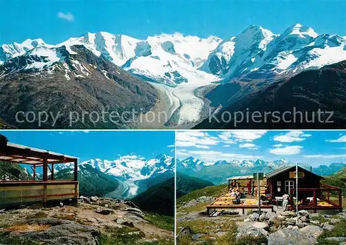 AK / Ansichtskarte Bernina_GR Restaurant Paradis Berninagrupe Julierkette Bernina_GR