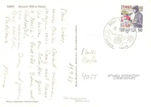 AK / Ansichtskarte Vercorin Ortsansichten  Vercorin