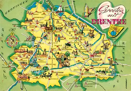 AK / Ansichtskarte Drenthe Panoramakarte Drenthe