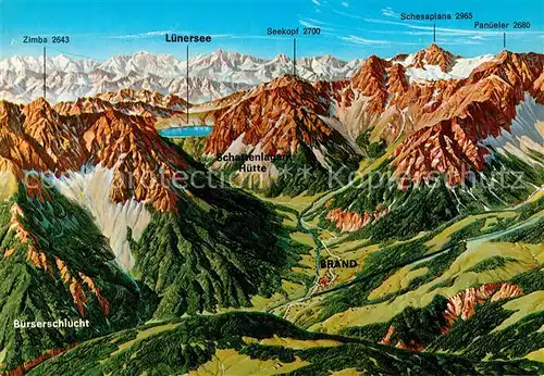 AK / Ansichtskarte Brandnertal_Vorarlberg Panorama Brandnertal Vorarlberg