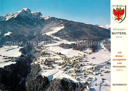 AK / Ansichtskarte Mutters_Tirol Winterlandschaft Fliegeraufnahme Mutters Tirol
