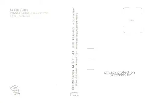 AK / Ansichtskarte Cannes_Alpes Maritimes Hotel Carlton Cannes Alpes Maritimes