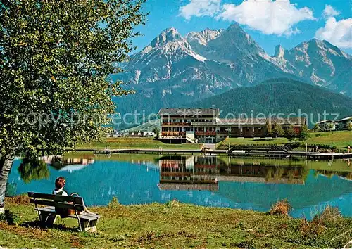 AK / Ansichtskarte Saalfelden_Steinernes_Meer Ritzensee Strandbad Sportzentrum Saalfelden_Steinernes