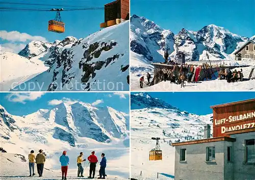 AK / Ansichtskarte Diavolezza Piz Bernina Piz Morteratsch Piz Palue Winter Diavolezza