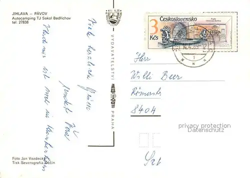 AK / Ansichtskarte Jihlava Autocamping Pavov Jihlava
