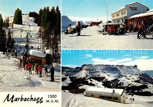 AK / Ansichtskarte Marbachegg Gondelbahn Skigebiete Winter Marbachegg