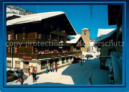 AK / Ansichtskarte Adelboden Dorfstrasse Winter Adelboden