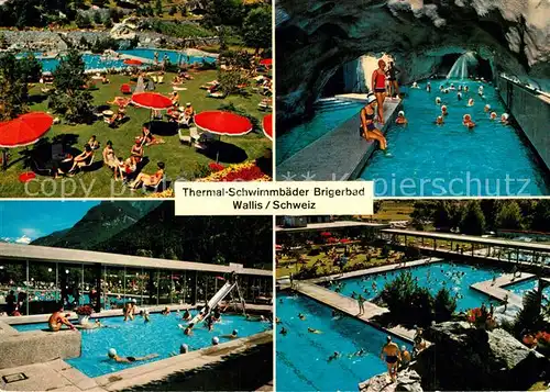 AK / Ansichtskarte Brigerbad Thermal Schwimmbaeder Grottenschwimmbad Brigerbad