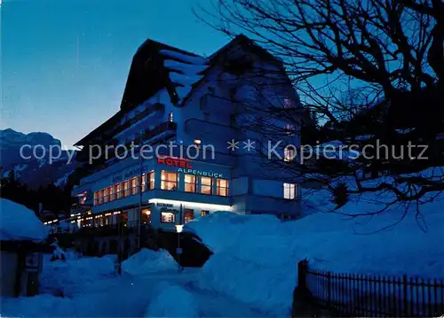 AK / Ansichtskarte Braunwald_GL Hotel Alpenblick Neujahrswuensche Winter Braunwald GL