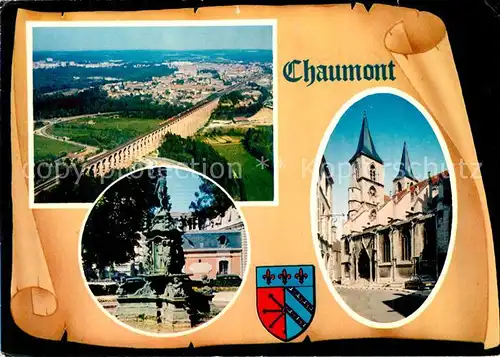 AK / Ansichtskarte Chaumont_Haute Marne Fliegeraufnahme Viaduct Boulingrin Basilika Saint Jean Chaumont Haute Marne