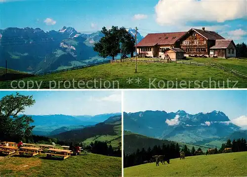 AK / Ansichtskarte Appenzell_IR Eggerstanden Bergrestaurant Hoher Hirschberg Appenzell IR