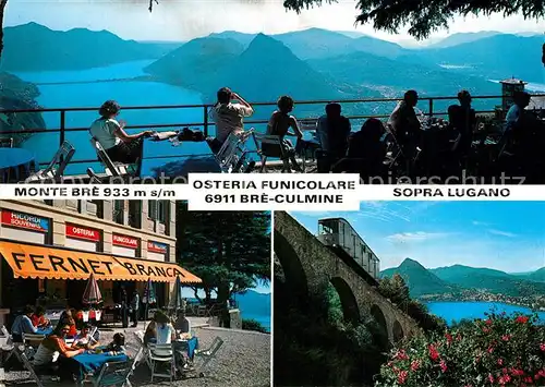 AK / Ansichtskarte Bre_Culmine Osteria Funicolare Monte Bre Sopra Lugano Bre_Culmine