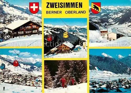 AK / Ansichtskarte Zweisimmen Winterlandschaften Zweisimmen