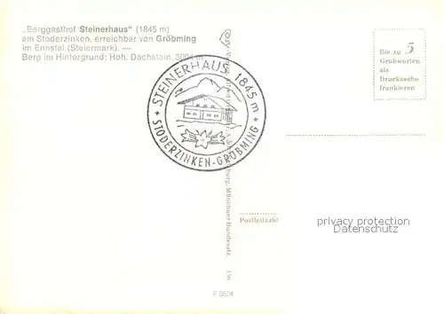 AK / Ansichtskarte Groebming_Steiermark Berggasthof Steinerhaus Groebming_Steiermark