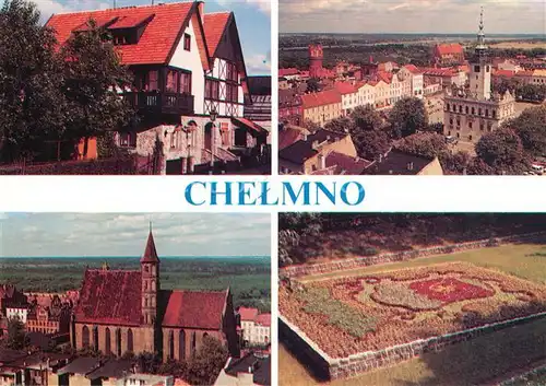 AK / Ansichtskarte Chelmno_nad_Wisla Kirche Park Rathaus Fliegeraufnahme Chelmno_nad_Wisla