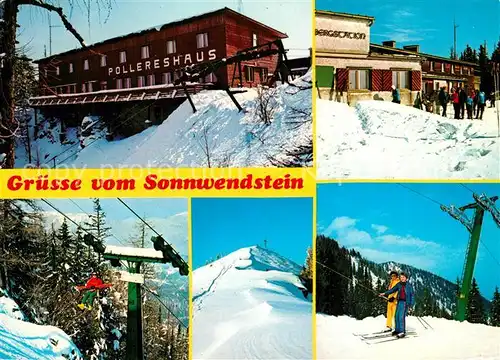 AK / Ansichtskarte Maria_Schutz_Niederoesterreich Sondwendstein Pollereshaus Bergstation Sessellift Winter Maria_Schutz